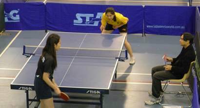 Dawn is in the yellow shirt. Dawn is in the yellow shirt.